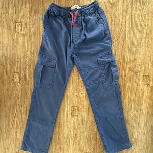 Mini Boden Navy Cargo Pants with Red Accents